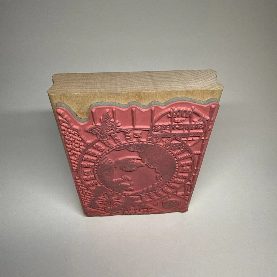 Woman Collage Passport DF 4621 Jill Meyer Hampton Art Wood Mounted Rubber Stamp - Image 4 of 4