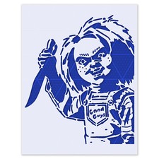 Chucky Stencil   Horror, Halloween, Doll, Scary, Movie, Slasher, Spooky Decor