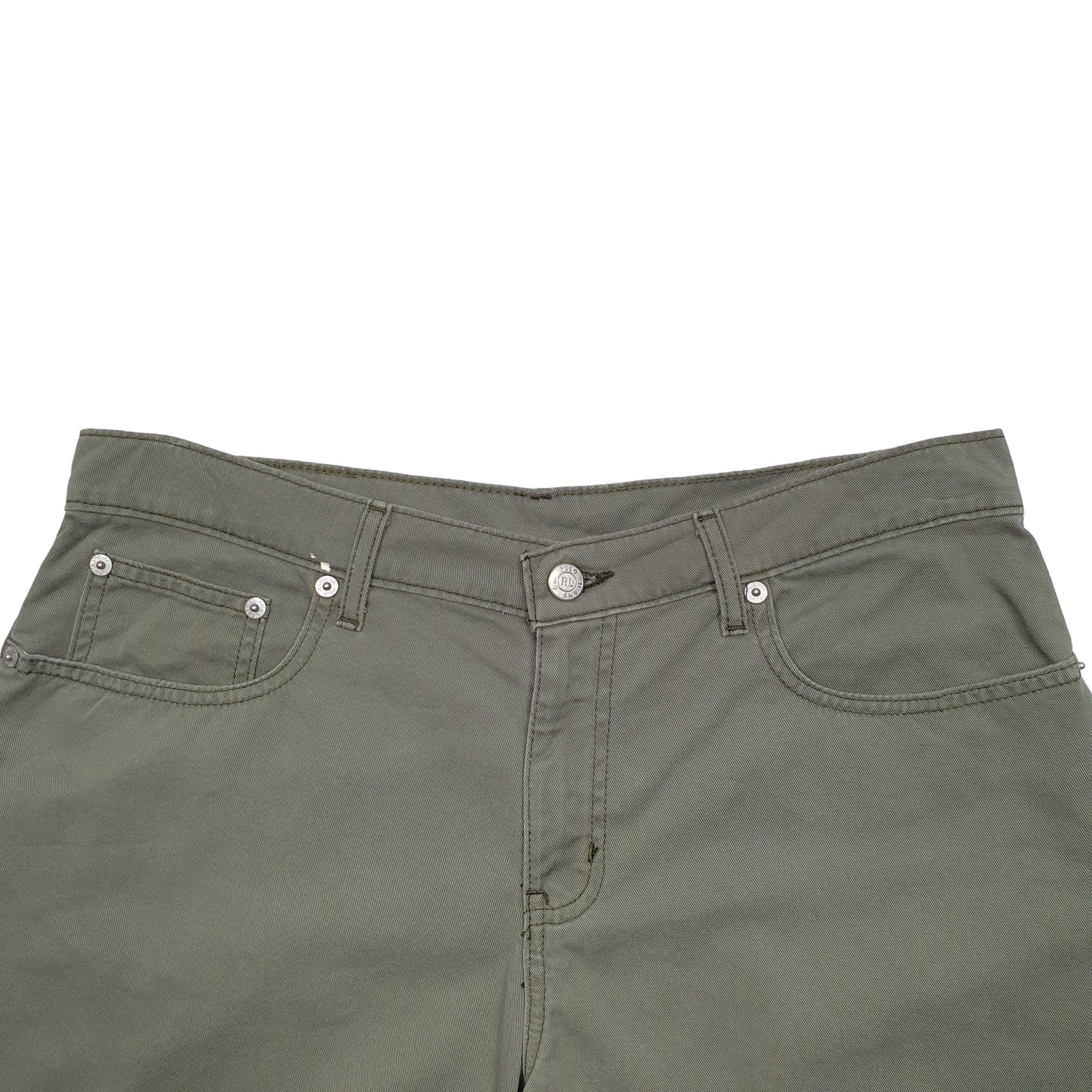 RALPH LAUREN Khaki Denim Jeans Cotton Shorts Womens W32 image 3