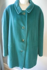 Wellington Fashions Y2K Coat Wool Green USA-Made Lined Sz12/Med Bust~42" Nice!