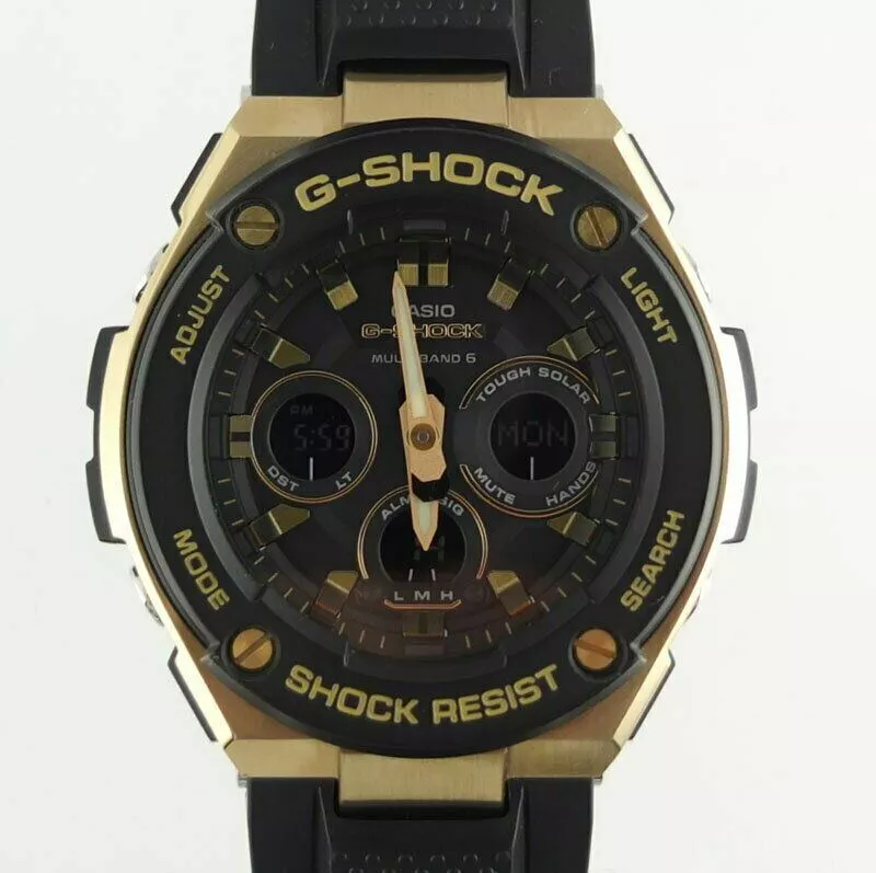 Casio G-Shock Steel Gst-W300G-1A9Jf Solar Radio Wave Quartz Black Dial Men'S