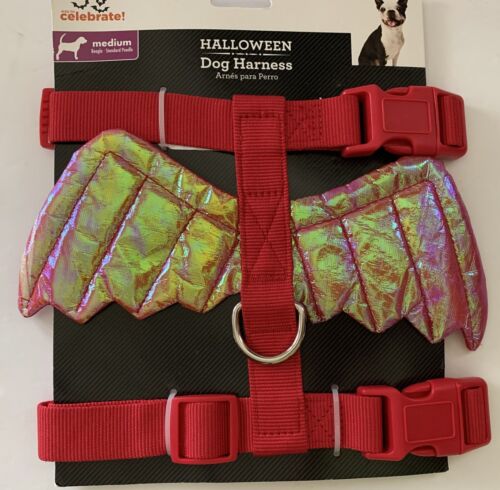 DEVIL WINGS Dog HARNESS M NEW Shiny Wings MEDIUM Halloween - Picture 1 of 1