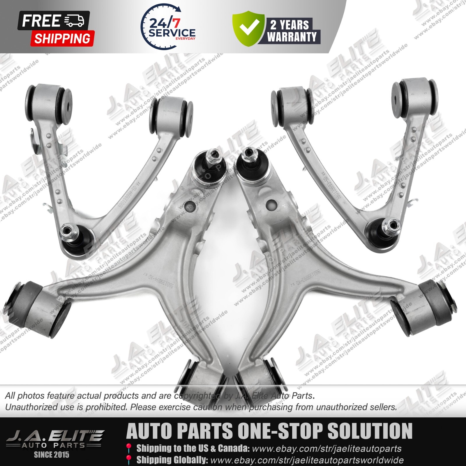 4pcs Front Upper Lower Left Right Control Arm Kit fit Maserati Quattroporte GT