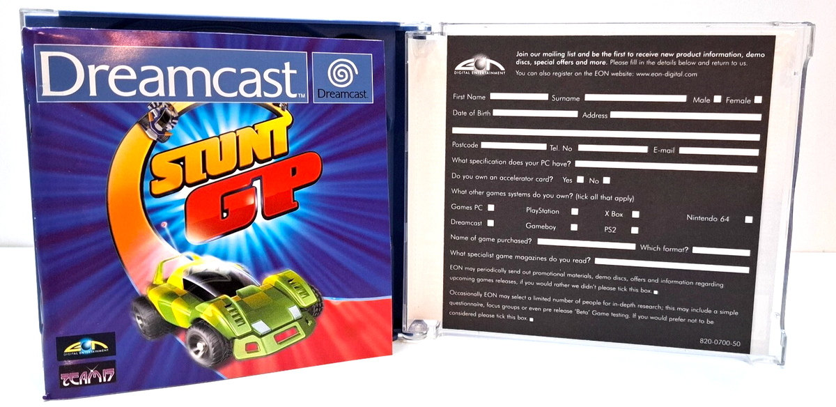 Stunt GP Sur Sega Dreamcast – Neuf Sous Blister – Version PAL – FR Inclus