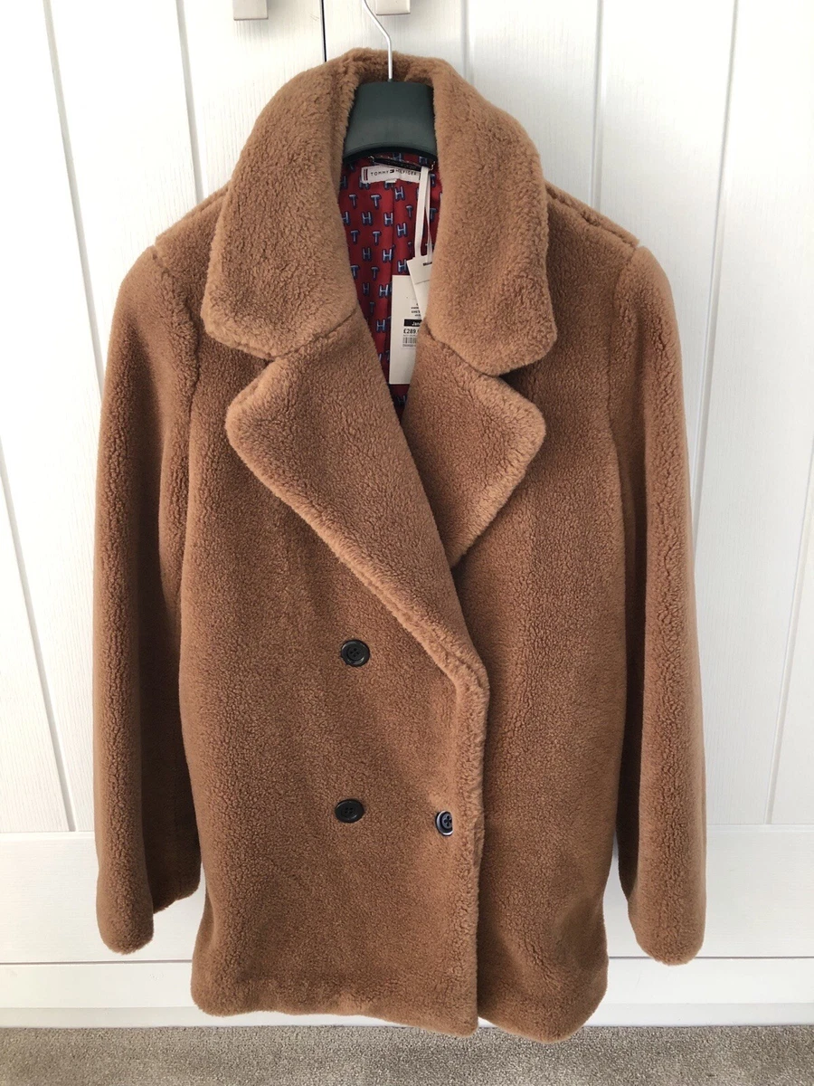 Tommy Hilfiger Bonnie Teddy Pea Coat Ladies size large New with