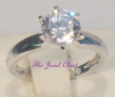 2.20 Ct Round simulated Diamond Classic Solitaire Engagement Ring 925 Sterling
