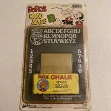 Vintage 1993 Popeye Wood Slate Chalk Board