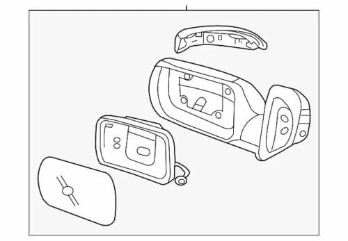 Genuine Kia 2006-2008 Sedona Rear View Mirror Assembly Outside Right 87620-4J231