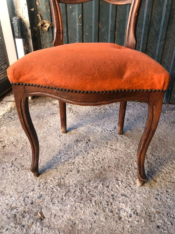 ancienne chaise napoléon III en bois d acajoue - Photo 4/4