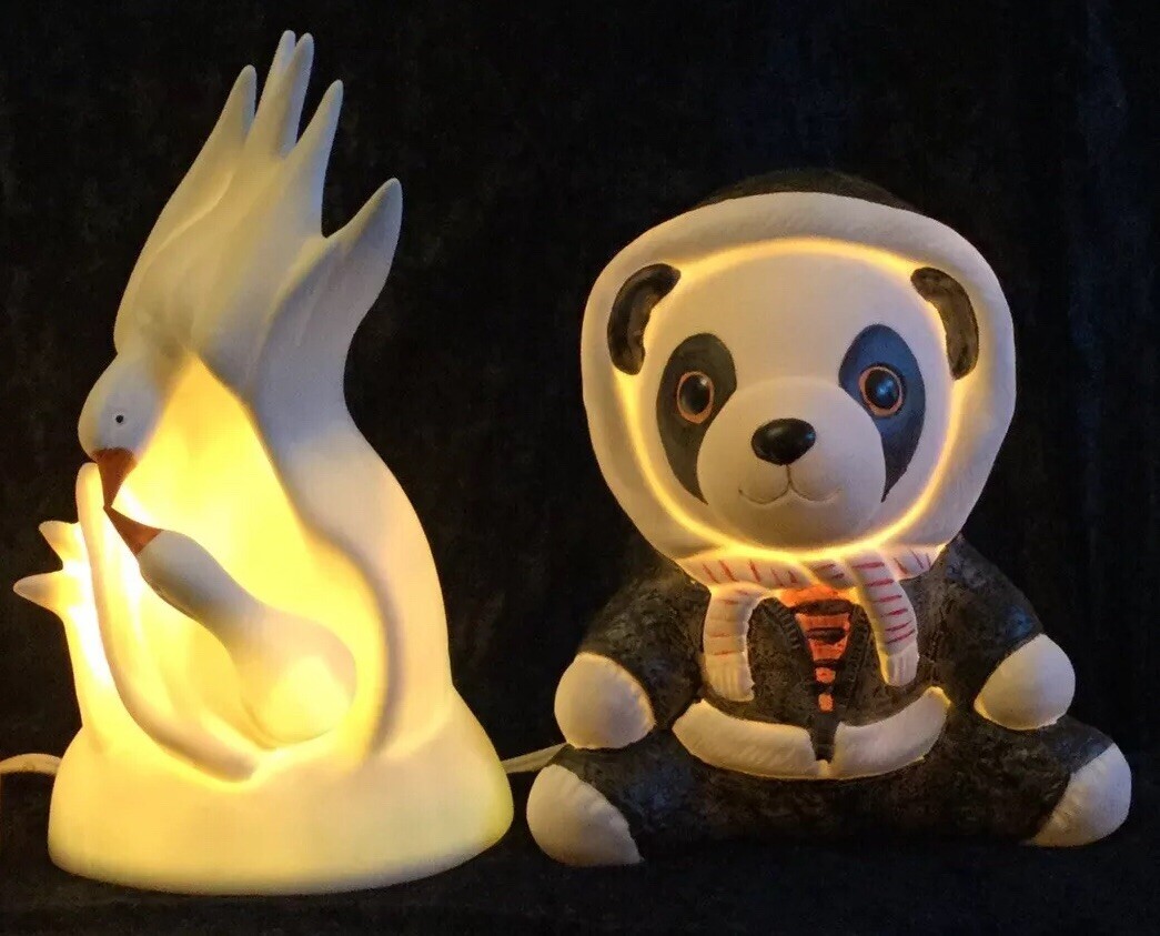 New Vintage 1984 Ceramic Night Light / Accent Light Choose Doves Or ...