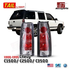 Tail Lights Chrome Clear Lamp For 1988-1998 Chevy Gmc Ck 2500 350095-00 Tahoe