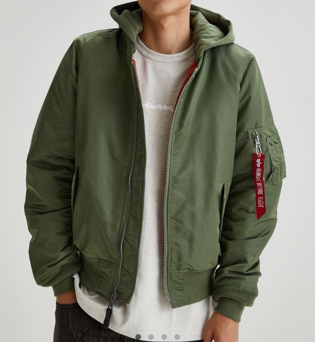 Alpha Industries MA-1 Natus Jacket Hood Trim Bomber Jkt NWT Alpha Industries MA-1 Natus Jacket Hood Trim Bomber Jkt NWT