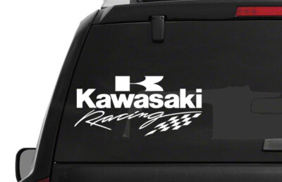 Kawasaki Racing Vinyl Decal Window Bumper Sticker Jet Ski 4x4 SxS Off Road
