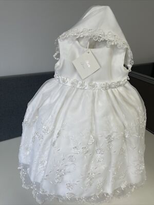 MÄDCHEN TAUFKLEID, WEISS, BLUMEN, HOCHZEIT, 2 Teile Marke PrettyPrincess