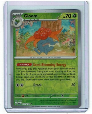 Pokemon 151 - Gloom - Reverse Holo - 044/165 | eBay Pokemon 151 - Gloom - Reverse Holo - 044/165 | eBay