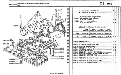 2 demi-flasques vilebrequin 2,40 Peugeot 504 V6 604 V6 505 V6 605 V6 Tagora V6 - 第 2/2 張圖片