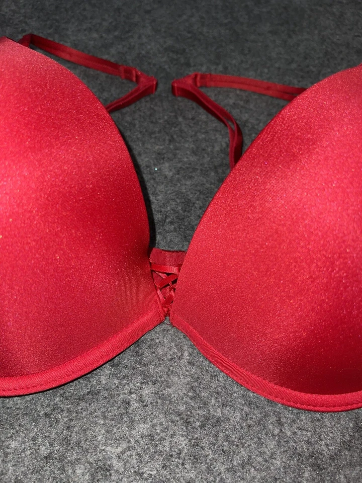 Sujetador Push-UP Fredericks Of Hollywood Knockout Rojo 38D Sexy Foto 2 de 3
