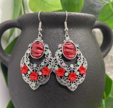 2.5  Silver-tone Earring Set Bohemian Retro Drop Dangle New Free Ship B1773
