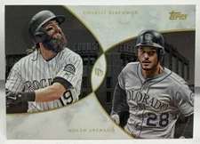 Nolan Arenado / Charlie Blackmon 2019 Topps On Demand Dynamic Duals BLACK - SP