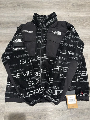 Supreme x The North Face Steep Tech Black Fleece Jacket Medim FW21