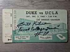 BILLY KILMER Autographed UCLA ticket inscribed 
