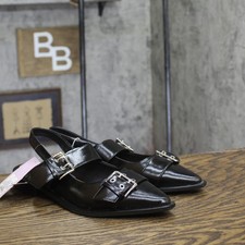 Wild Fable Womens Peyton Double Buckle Slingback Flats 90511436 Black 7M