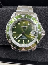 Invicta 35690 Wrist Watch Men s Pro Diver Automatic 40 MM SS Green Dial Bezel