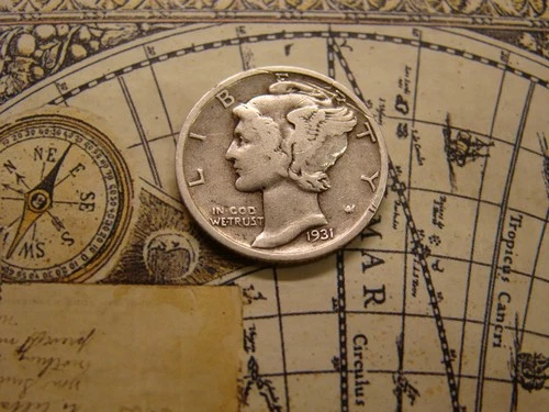 1931-S  MERCURY DIME 90% SILVER