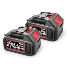 2 Batteria 21 V 4.000 MAH Da Motosega Sega Trapano Decespugliatore Idropulitrice