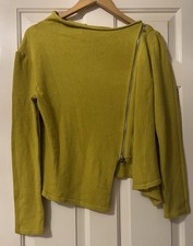 Strickjacke Größe Medium 10-12 Angora Mix weich senfgelb