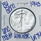 1943 BU UNCIRCULATED WALKING LIBERTY SILVER HALF DOLLAR AUTHENTIC U.S. MINT 6174