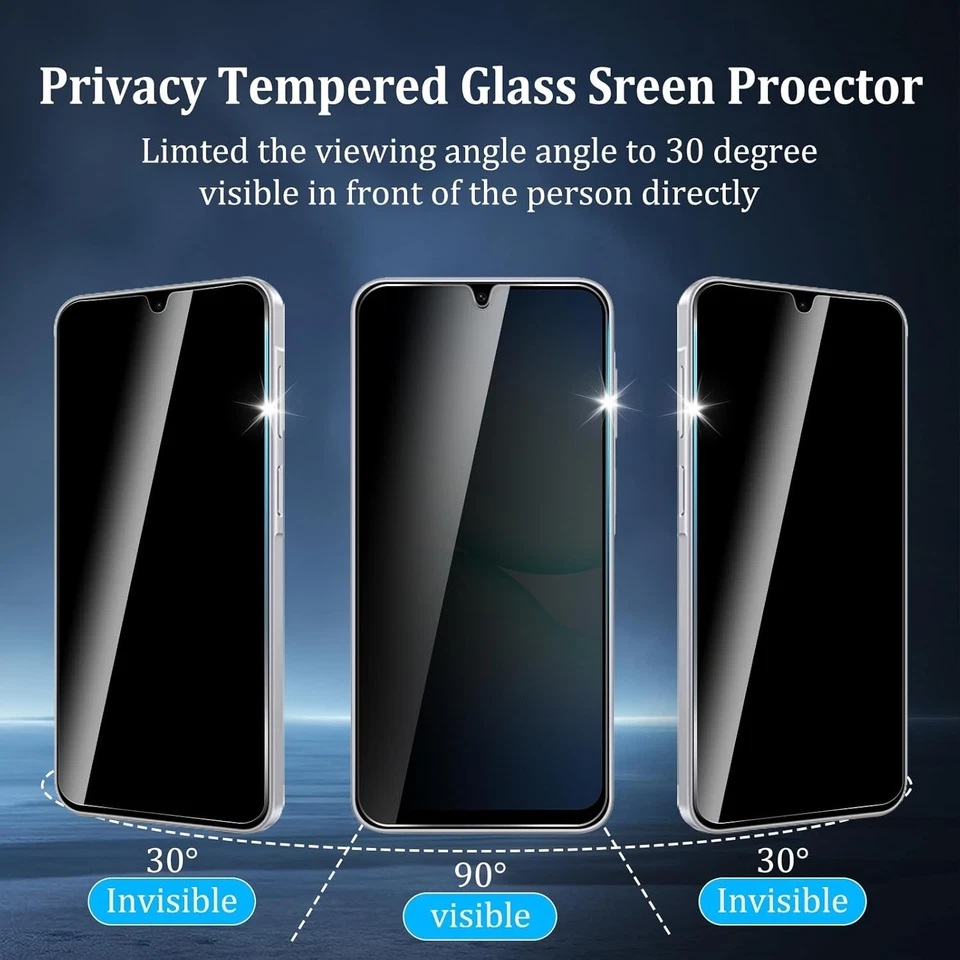 3X Privacy Tempered Glass Screen Protector For Samsung Galaxy A17 A16 A15 A14 5G - Image 2 of 4