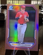 Eli Willits 2026 Bowman - Chrome Prospects Rose Gold /15 #BCP-95 Nationals 02/15