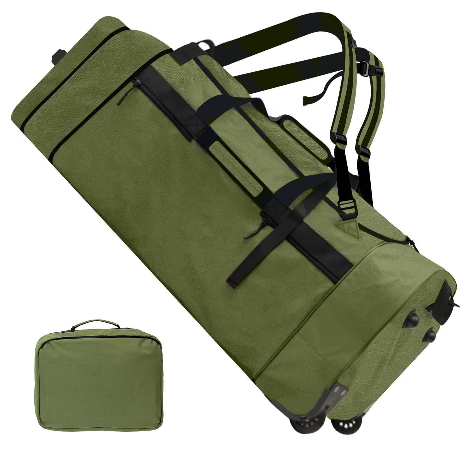 110L/120L Rolling Duffel Bag with Wheels - 28" No-Sag Design