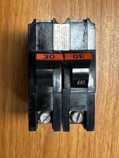 FEDERAL PACIFIC FPE NA230 30 AMP 2 POLE  THICK BREAKER NA230 RED HANDLE