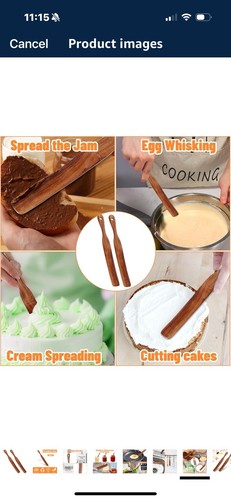 11Inch Skinny Wooden Spurtle Blender Spatula 1pc - Picture 3 of 3