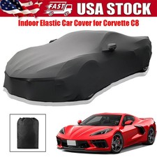 For Corvette C8 2020-2025 Soft Stretch Indoor Car Cover Scratch Dust Proof W/Bag