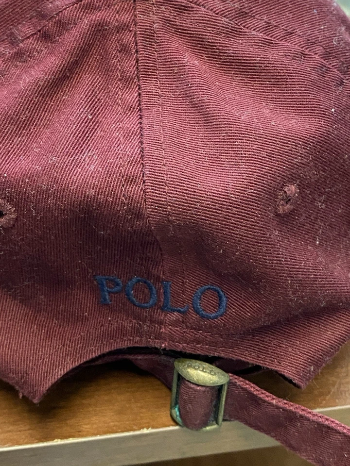 Polo Ralph Lauren Men's Burgundy Red Adjustable Strapback Hat - Image 2 of 2