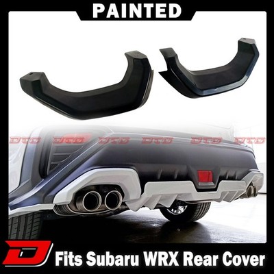 22-26 Fits SUBARU WRX VB 5th 4D Sedan Exhaust Pipe Cover Trim 2pcs Painted Black