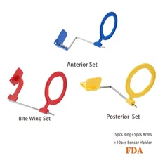 10pcs Dental Sensor Holder X-Ray Positioning,5pcs XCP Indicator Arming,5pcs Ring