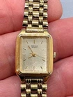 Vintage Seiko V401-5129 Women's Gold Tone Quartz Analog Watch