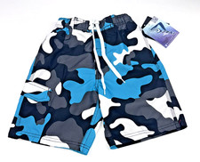 NEW Kanu Surf Boys Swim Trunks 4 Black Blue Camo Mesh Cargo Quick Dry FREE SHIP