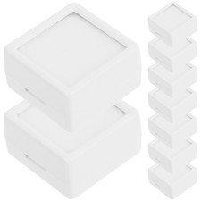 12pcs Plastic Jewelry Box: Transparent Jewelry Display Container 1x1x1" - Gems