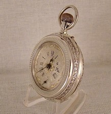 SWISS RUNS STRONG POCKET WATCH OPEN FACE DIAMETER 45MM