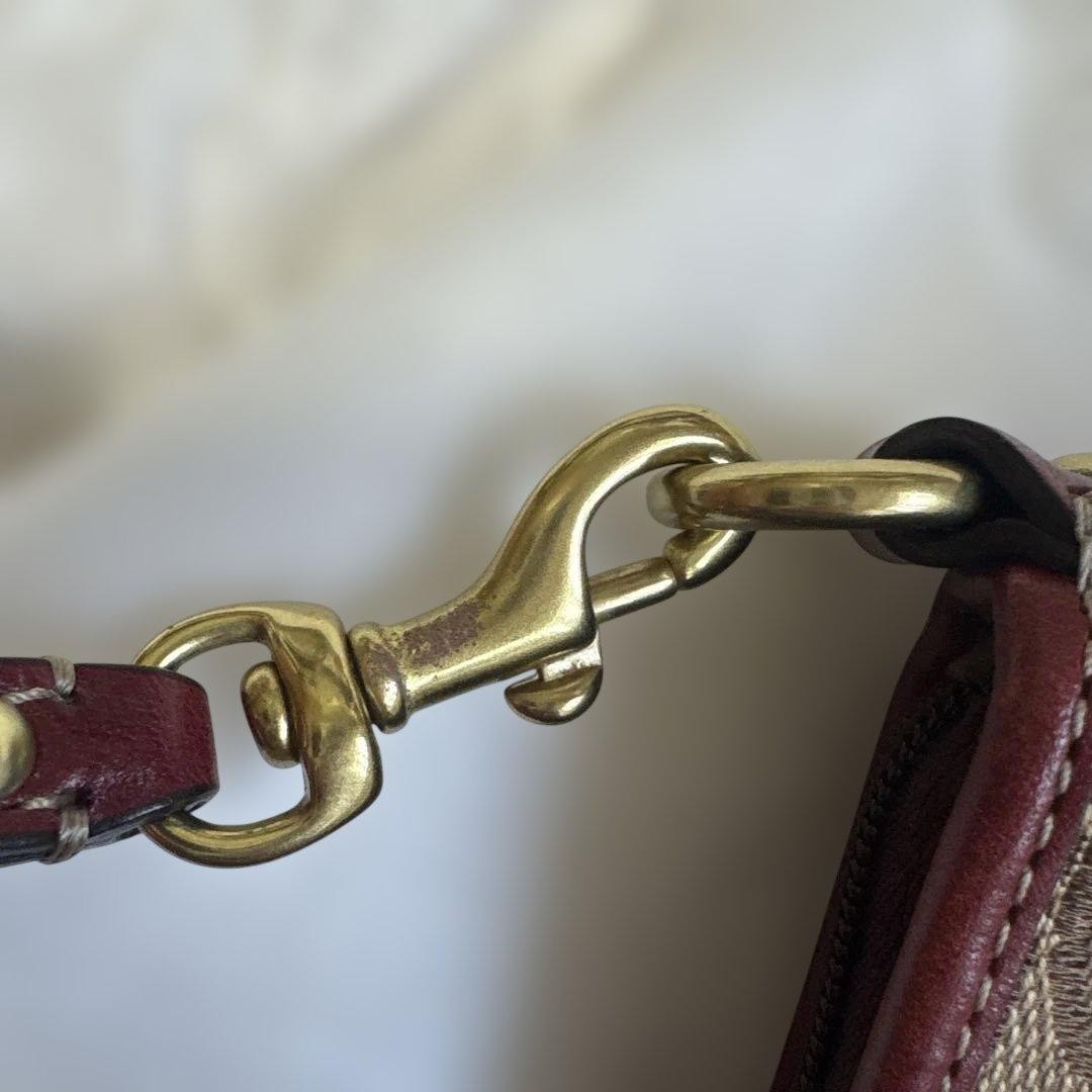 COACH Signature Canvas Python Pouch Mini Bag Bord… - image 18