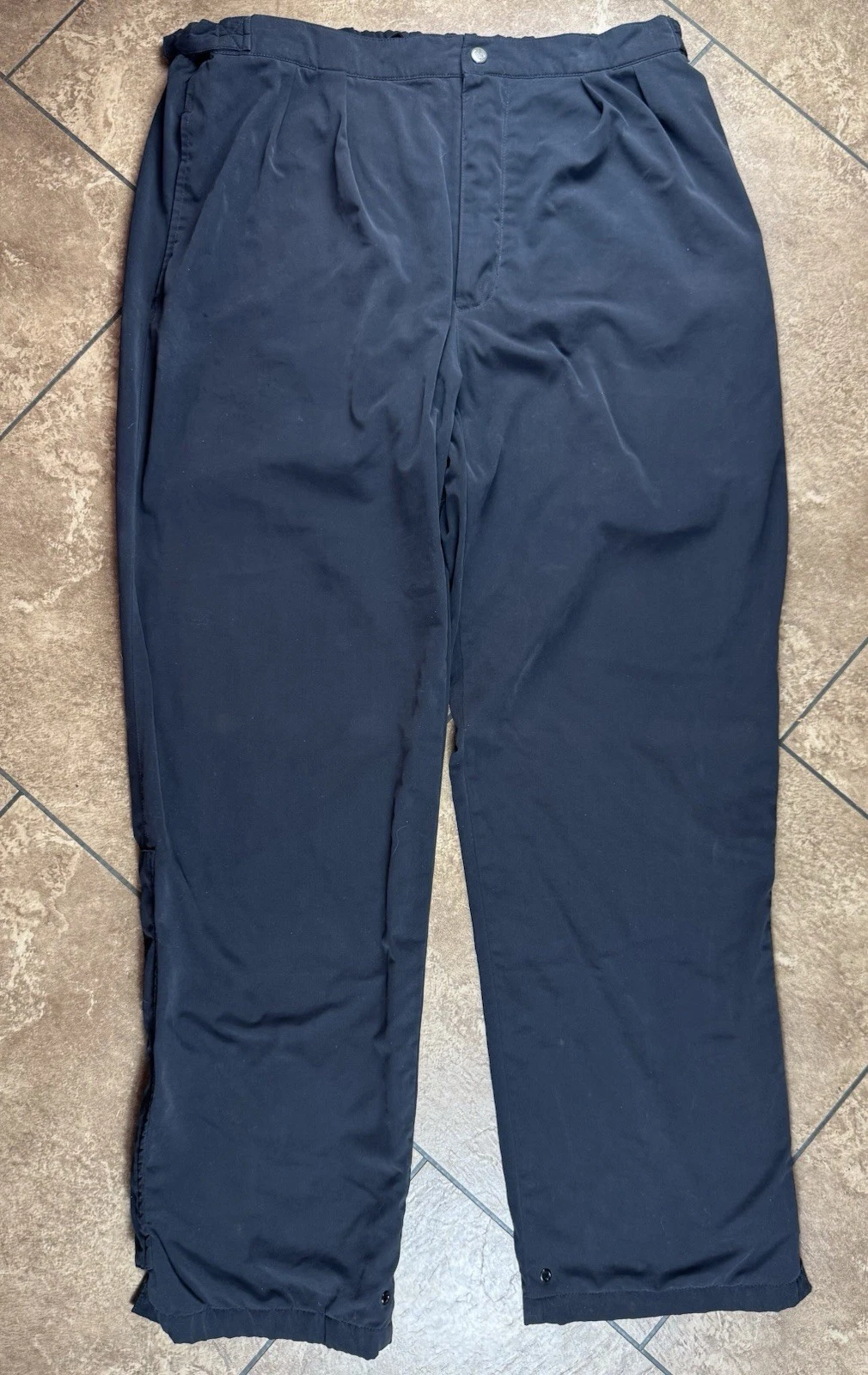 TOURNEY Black Waterproof GORE-TEX RAIN GOLF PANTS Windbreaker Course Hike Men L