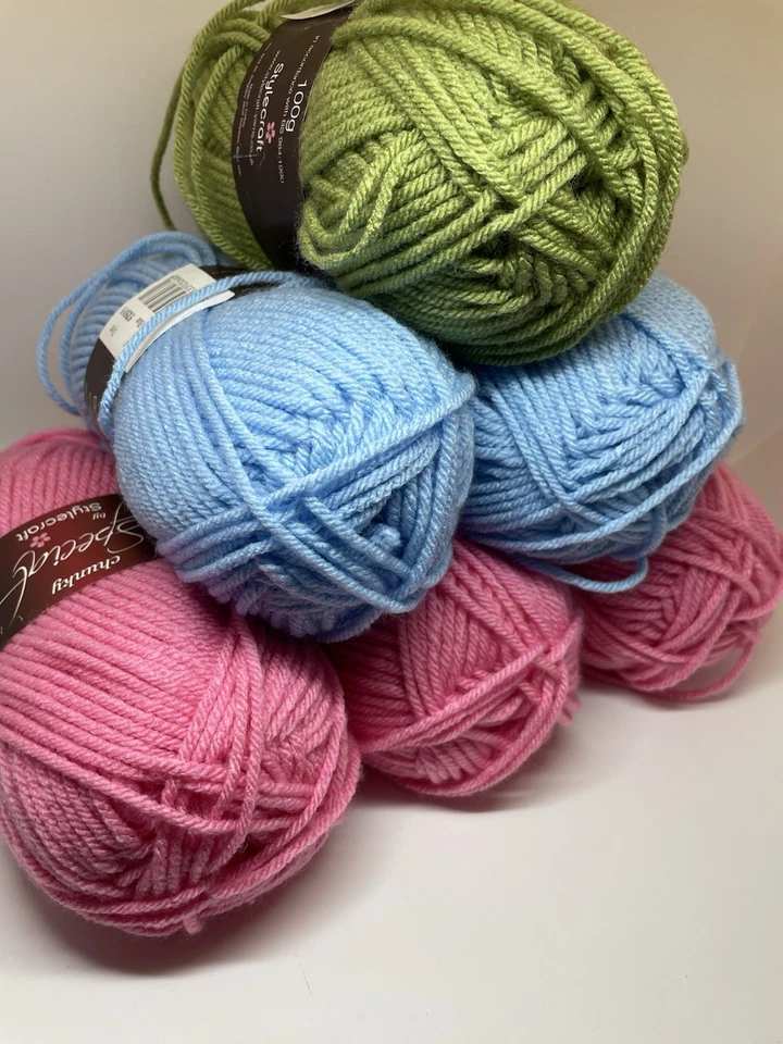 Lote de 6 hilos gruesos especiales Stylecraft # 1241, 1019, 1065 usados LEER Foto 2 de 4