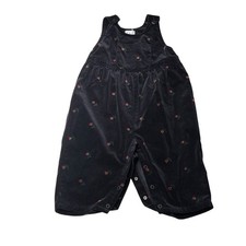 Baby Gap Overalls Vintage Velvet Black Rose Print Size XL 18-24 Months