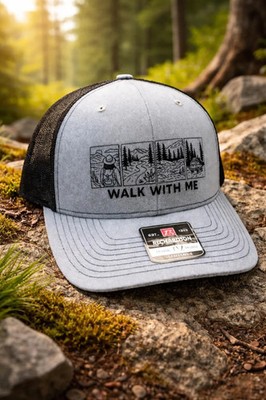 Walk with Me Christian Grey and Black Richardson 112 Trucker Hat