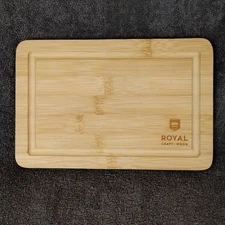 Royal Craft Wood Single Bamboo Cutting Board NEW 9" x 6"